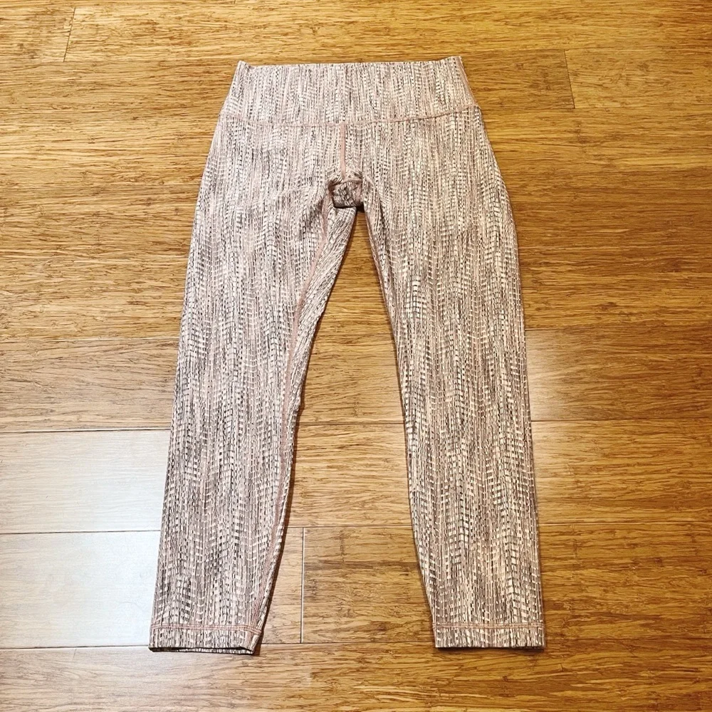 lululemon athletica Pink Multicolor Textured Leggings